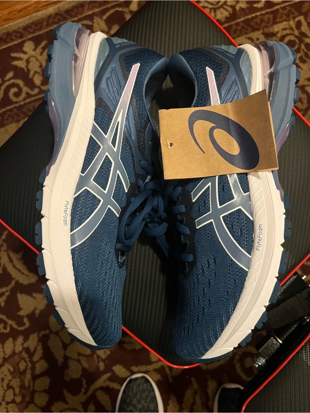 ASICS Blue and White Women's Running Shoes